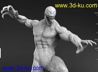 《毒液》角色Venom-3D打印模型的图片
