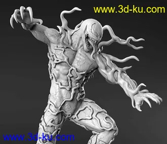 《毒液》角色Venom-3D打印模型的图片