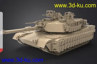 M1A2主战坦克-3D打印模型的图片1