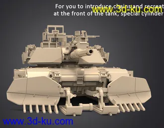 M1A2主战坦克-3D打印模型的图片