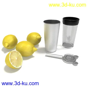 红酒,红酒杯,香烟,烟灰缸,红酒架,啤酒,酒瓶,雪茄,柠檬,冰,杯子,起子,开瓶器,模型合集的图片