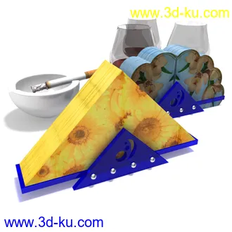 红酒,红酒杯,香烟,烟灰缸,红酒架,啤酒,酒瓶,雪茄,柠檬,冰,杯子,起子,开瓶器,模型合集的图片