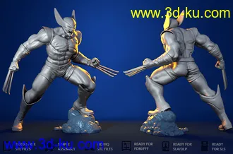 漫威漫画-超级英雄-金刚狼-3D打印模型的图片