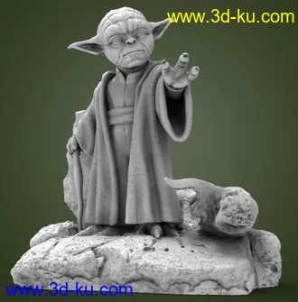 《星球大战》尤达大师-3D打印模型的图片
