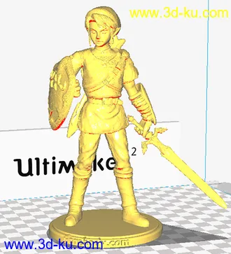 《塞尔达传说》主角林克-3D打印模型的图片