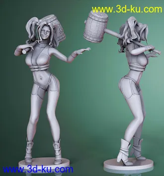DC漫画-超级反派-哈莉·奎茵-3D打印模型的图片