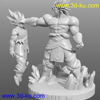 《龙珠》孙悟空,悟饭和布罗利-3D打印模型的图片