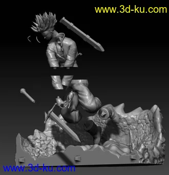 《龙珠》弗利萨-特兰克斯-3D打印模型的图片