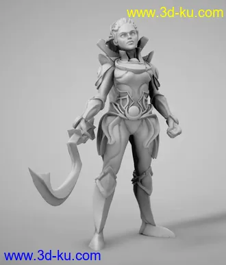 《英雄联盟》皎月女神-3D打印模型的图片