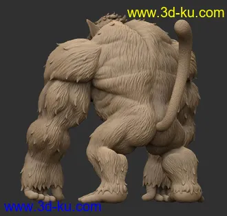 七龙珠-孙悟空-满月状态,大猩猩-3D打印模型的图片