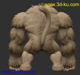 七龙珠-孙悟空-满月状态,大猩猩-3D打印模型的图片3