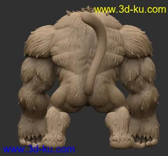 七龙珠-孙悟空-满月状态,大猩猩-3D打印模型的图片