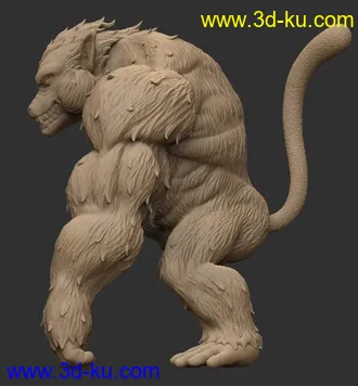 七龙珠-孙悟空-满月状态,大猩猩-3D打印模型的图片