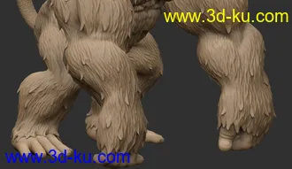 七龙珠-孙悟空-满月状态,大猩猩-3D打印模型的图片