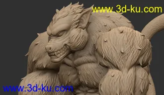 七龙珠-孙悟空-满月状态,大猩猩-3D打印模型的图片8