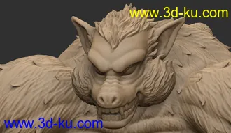 七龙珠-孙悟空-满月状态,大猩猩-3D打印模型的图片9