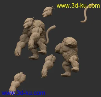 七龙珠-孙悟空-满月状态,大猩猩-3D打印模型的图片10