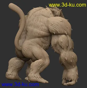 七龙珠-孙悟空-满月状态,大猩猩-3D打印模型的图片