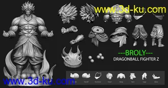 《龙珠z》布罗利-3D打印模型的图片