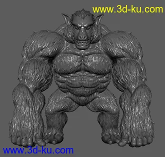 龙珠-大猩猩-3D打印模型的图片3