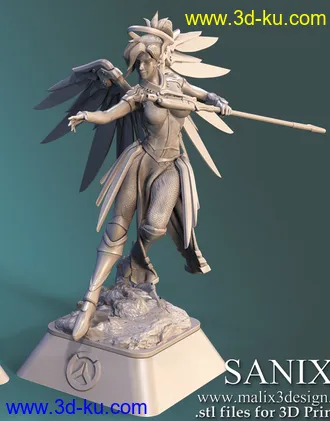 《守望先锋》角色天使-3D打印模型的图片
