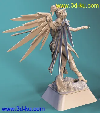 《守望先锋》角色天使-3D打印模型的图片