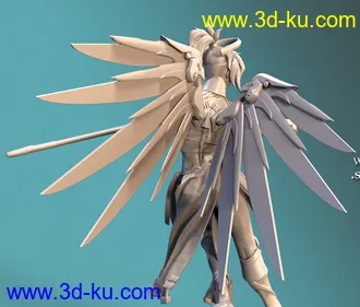 《守望先锋》角色天使-3D打印模型的图片