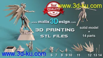 《守望先锋》角色天使-3D打印模型的图片9