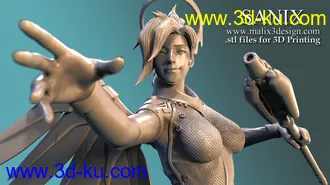 《守望先锋》角色天使-3D打印模型的图片