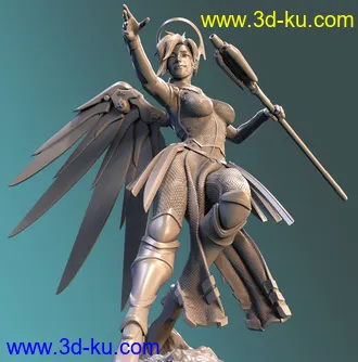 《守望先锋》角色天使-3D打印模型的图片
