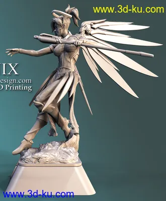 《守望先锋》角色天使-3D打印模型的图片