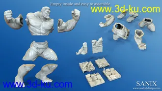 《复仇者联盟》多人打斗场景-3D打印模型的图片