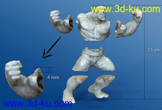 《复仇者联盟》多人打斗场景-3D打印模型的图片