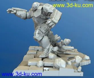 《复仇者联盟》多人打斗场景-3D打印模型的图片