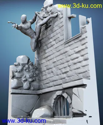 《复仇者联盟》多人打斗场景-3D打印模型的图片