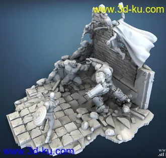 《复仇者联盟》多人打斗场景-3D打印模型的图片