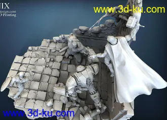 《复仇者联盟》多人打斗场景-3D打印模型的图片