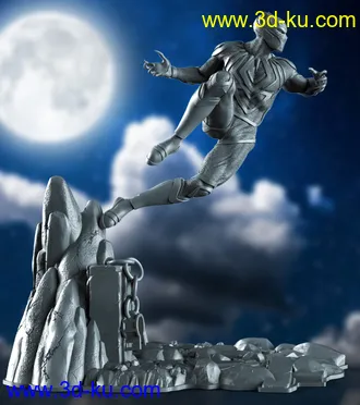 漫威漫画-黑豹-3D打印模型的图片