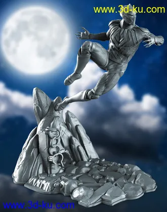 漫威漫画-黑豹-3D打印模型的图片