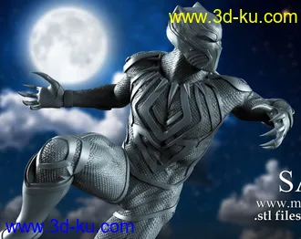 漫威漫画-黑豹-3D打印模型的图片