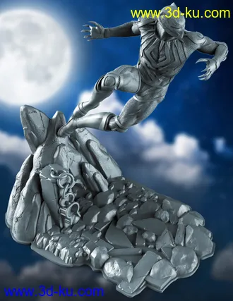漫威漫画-黑豹-3D打印模型的图片