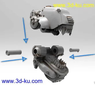 《德军总部》机械犬-3D打印模型的图片
