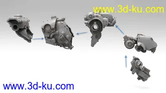 《德军总部》机械犬-3D打印模型的图片