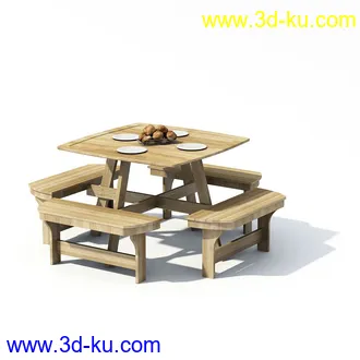 木桥,木篱笆,木桌子,木凳子,木椅子,模型合集的图片