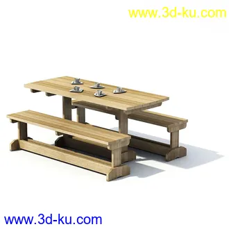 木桥,木篱笆,木桌子,木凳子,木椅子,模型合集的图片