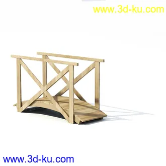 木桥,木篱笆,木桌子,木凳子,木椅子,模型合集的图片