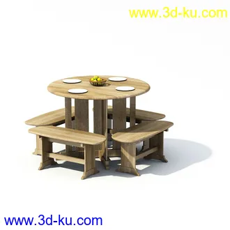 木桥,木篱笆,木桌子,木凳子,木椅子,模型合集的图片