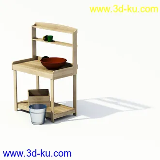 木桥,木篱笆,木桌子,木凳子,木椅子,模型合集的图片