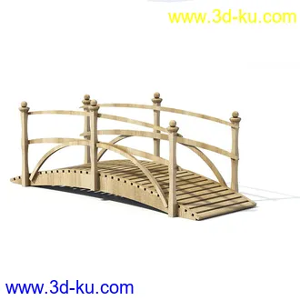 木桥,木篱笆,木桌子,木凳子,木椅子,模型合集的图片12
