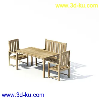 木桥,木篱笆,木桌子,木凳子,木椅子,模型合集的图片